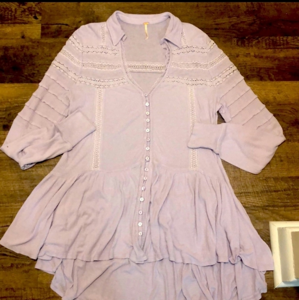 💜 Free People Lavender Dress NWOT - Picture 2 of 8